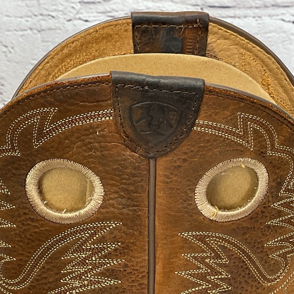 Ariat Heritage Boots Men's Size 10.5 EE Brown Two Tone Leather Cowboy Square Toe - Picture 6 of 10